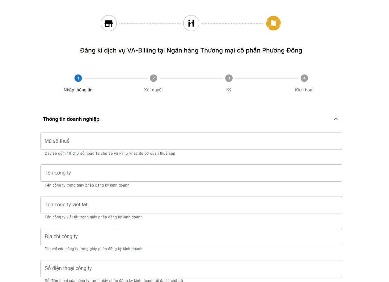 payOS register VA BILLING