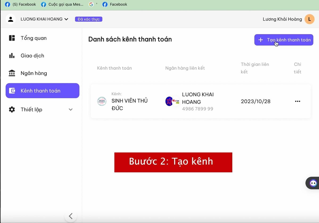 10 huong dan tao tai khoan payos