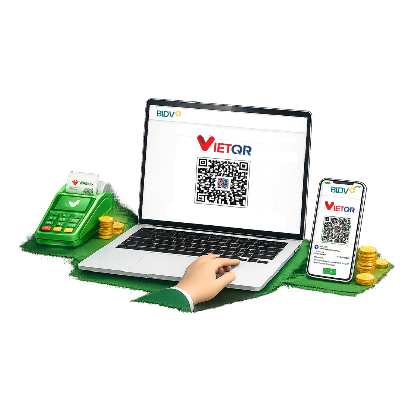Minh hoạ tạo QR BIDV và thanh toán QR cho website/app (payOS)