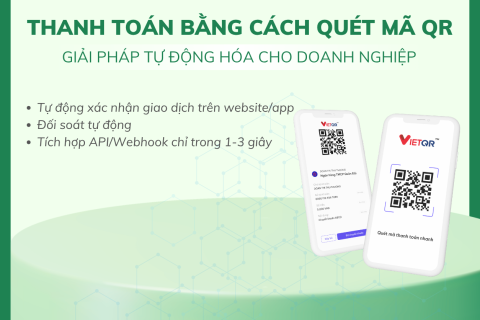 thanh toán bằng cách quét mã QR